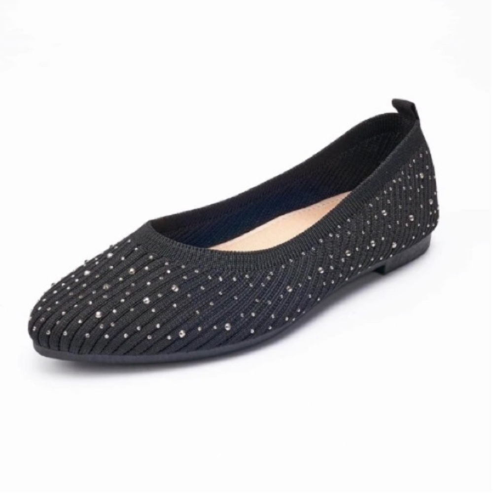 Beaded Ballet flats size 9 black